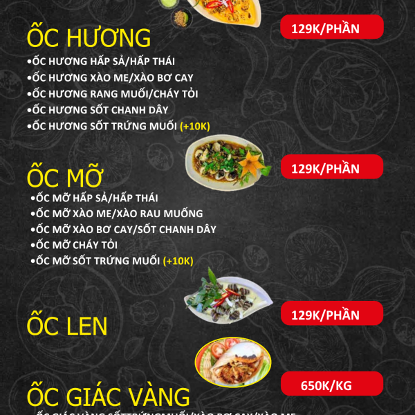 MENU ỐC