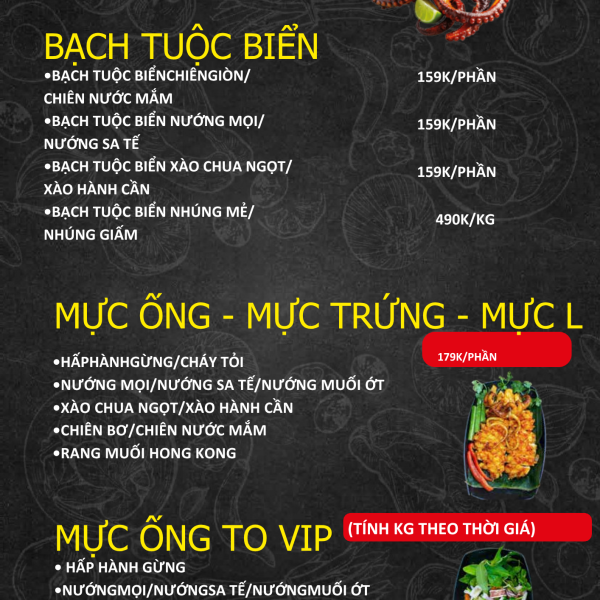 MENU ỐC