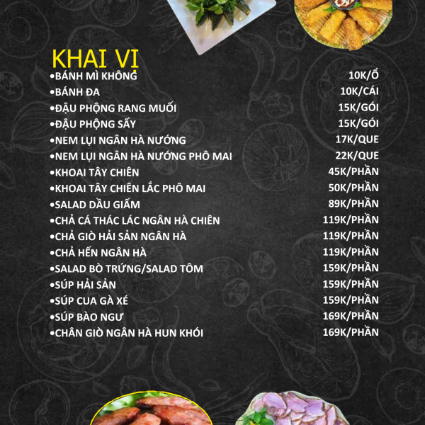 MENU ỐC