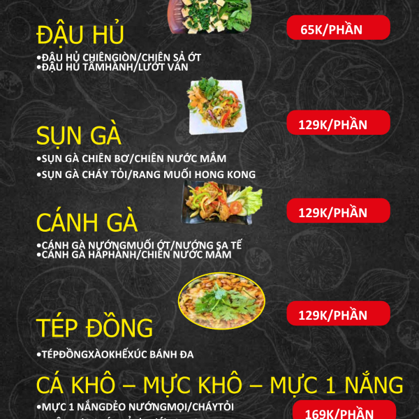 MENU ỐC