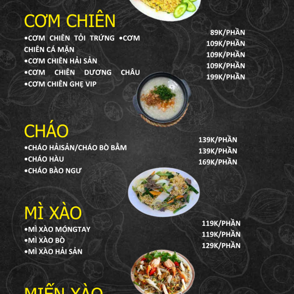 MENU ỐC