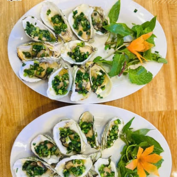 Hàu nướng mỡ hành