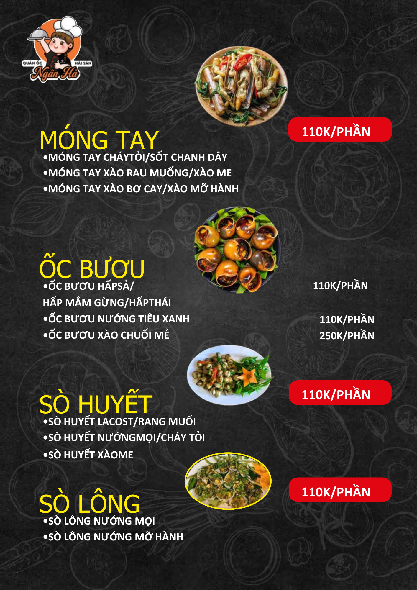 quán hải sản tươi sống Rạch Dừa