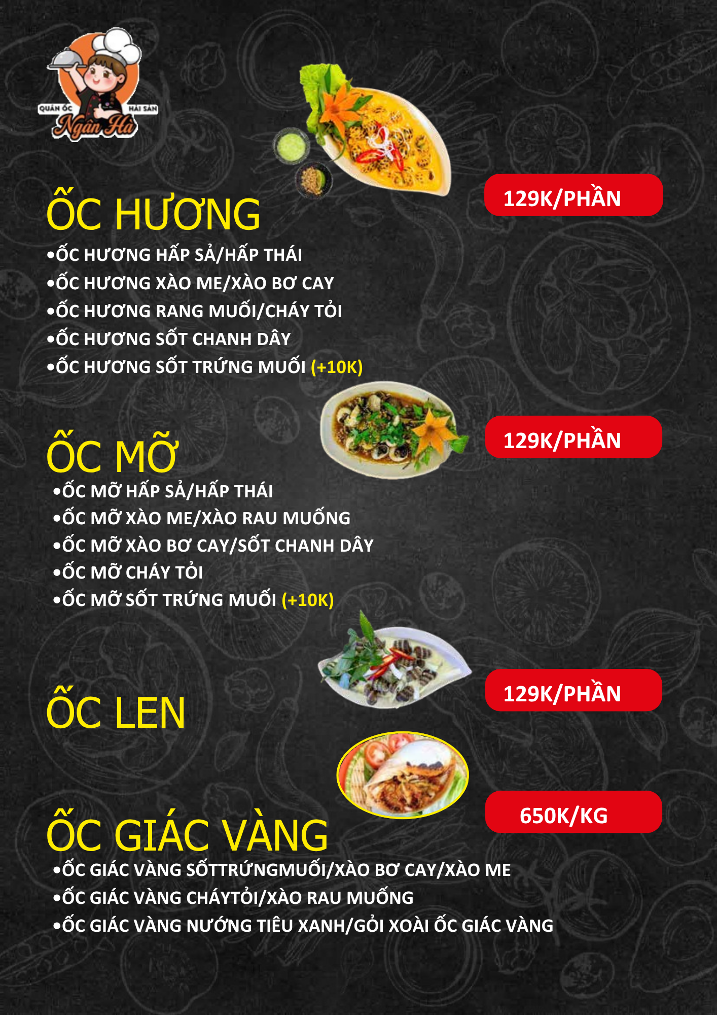 quán hải sản tươi sống Rạch Dừa
