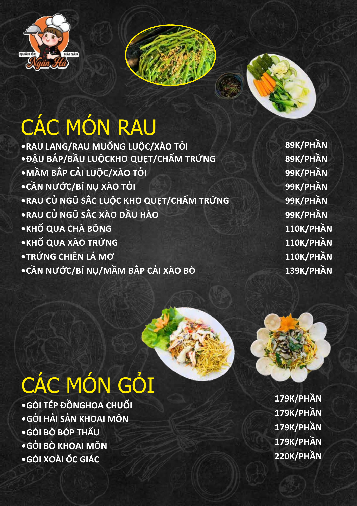 quán hải sản tươi sống Rạch Dừa