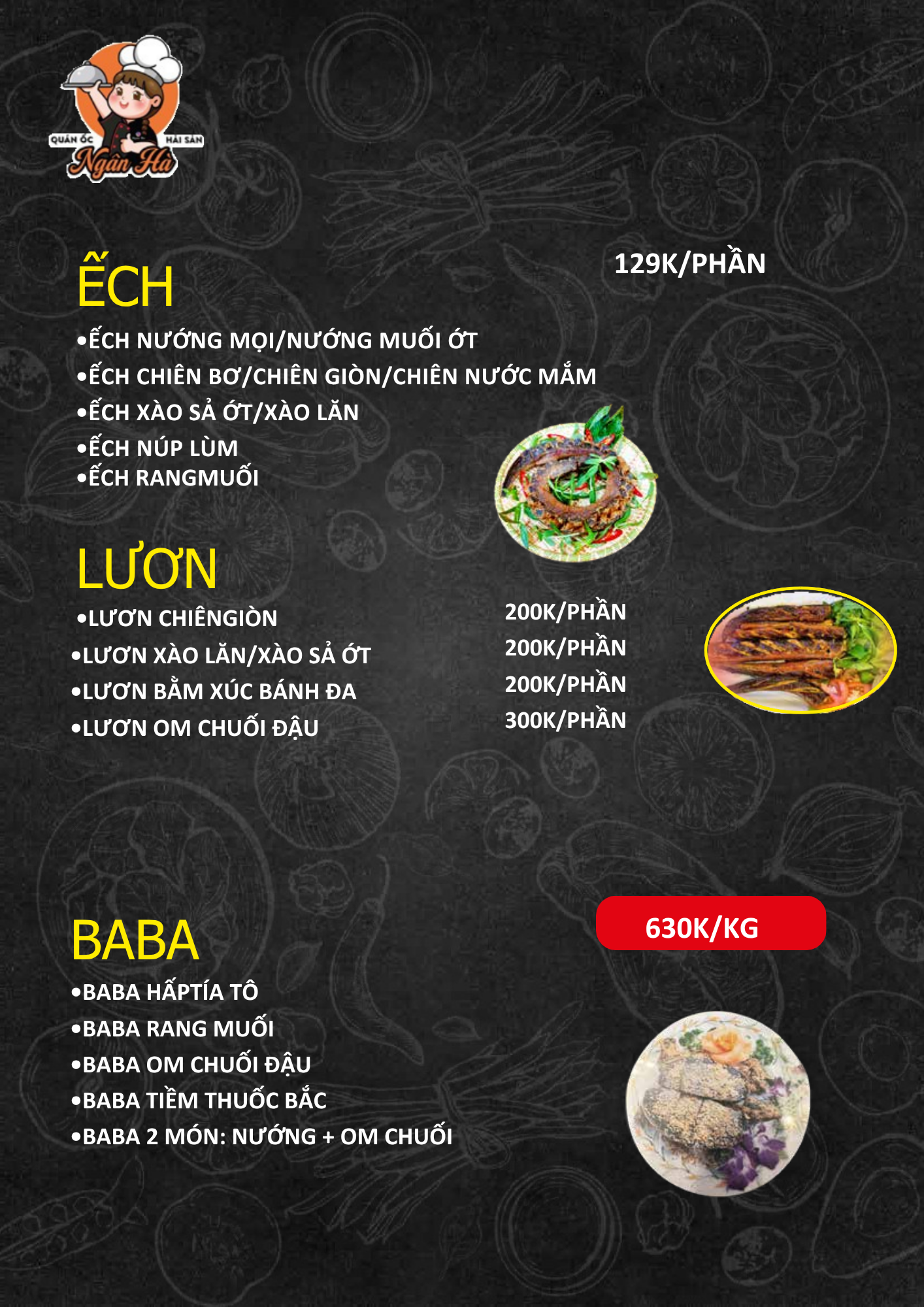 quán hải sản tươi sống Rạch Dừa